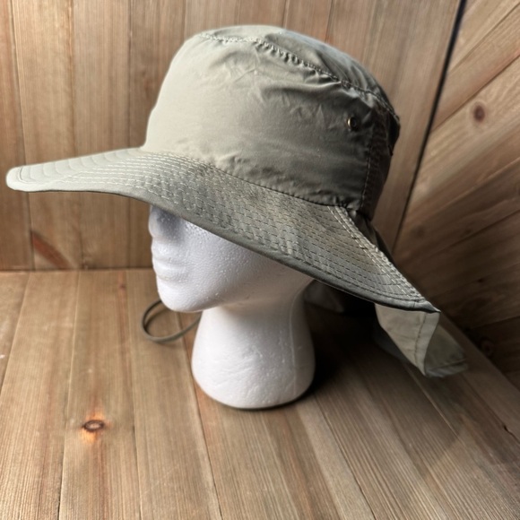 DPC Dorfman Pacific Co Nylon Fishing Sun Hat with Neck Flap sm/med green outdoor - Picture 2 of 5